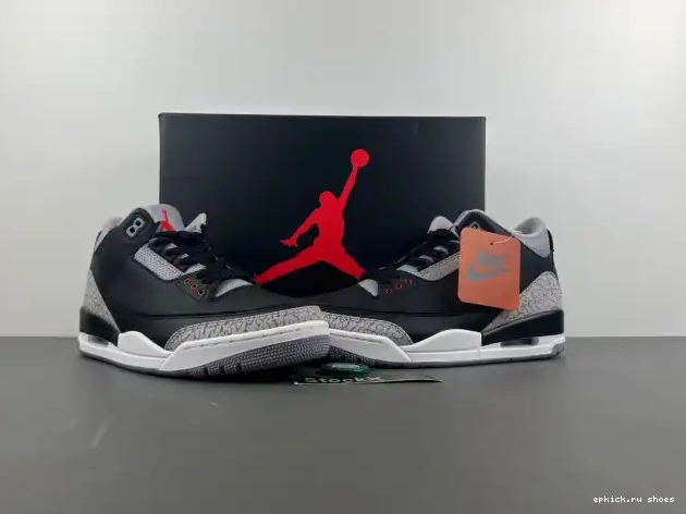 Rep Jordan 3 Cement DN3707-010 Air Black 0605
